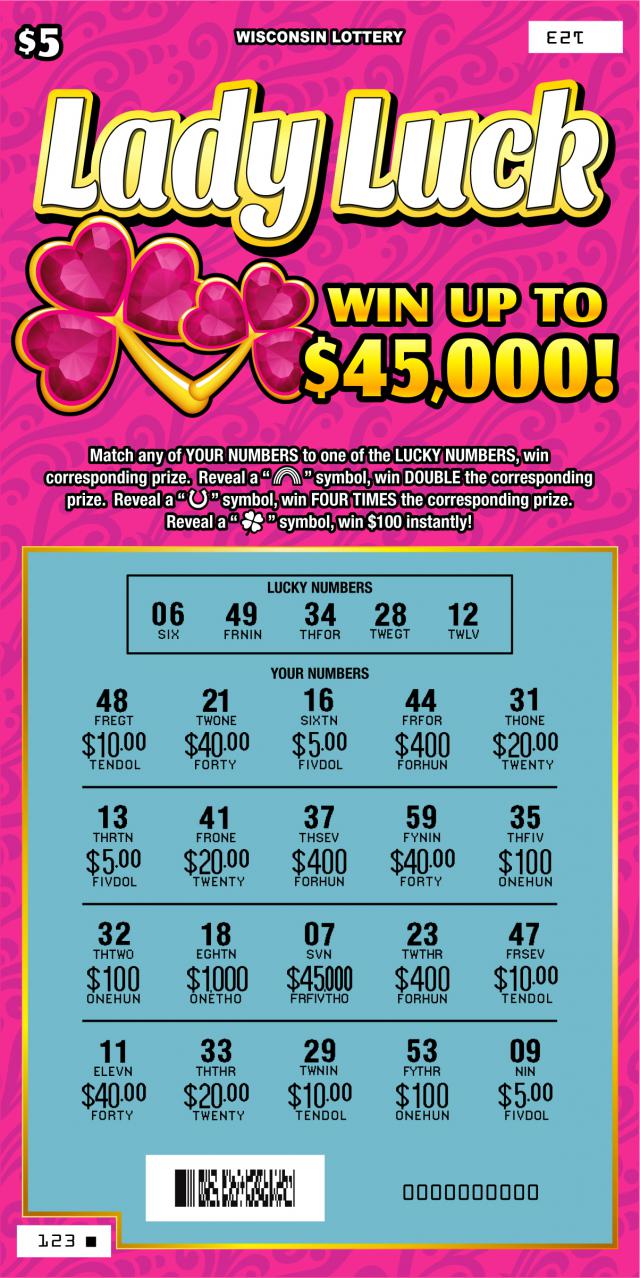 Lady Luck (2136) Wisconsin Lottery