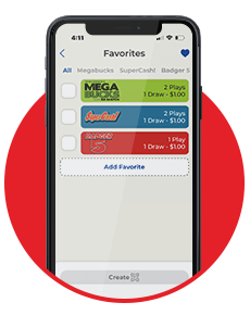black mobile phone partially surrounded by red circle background