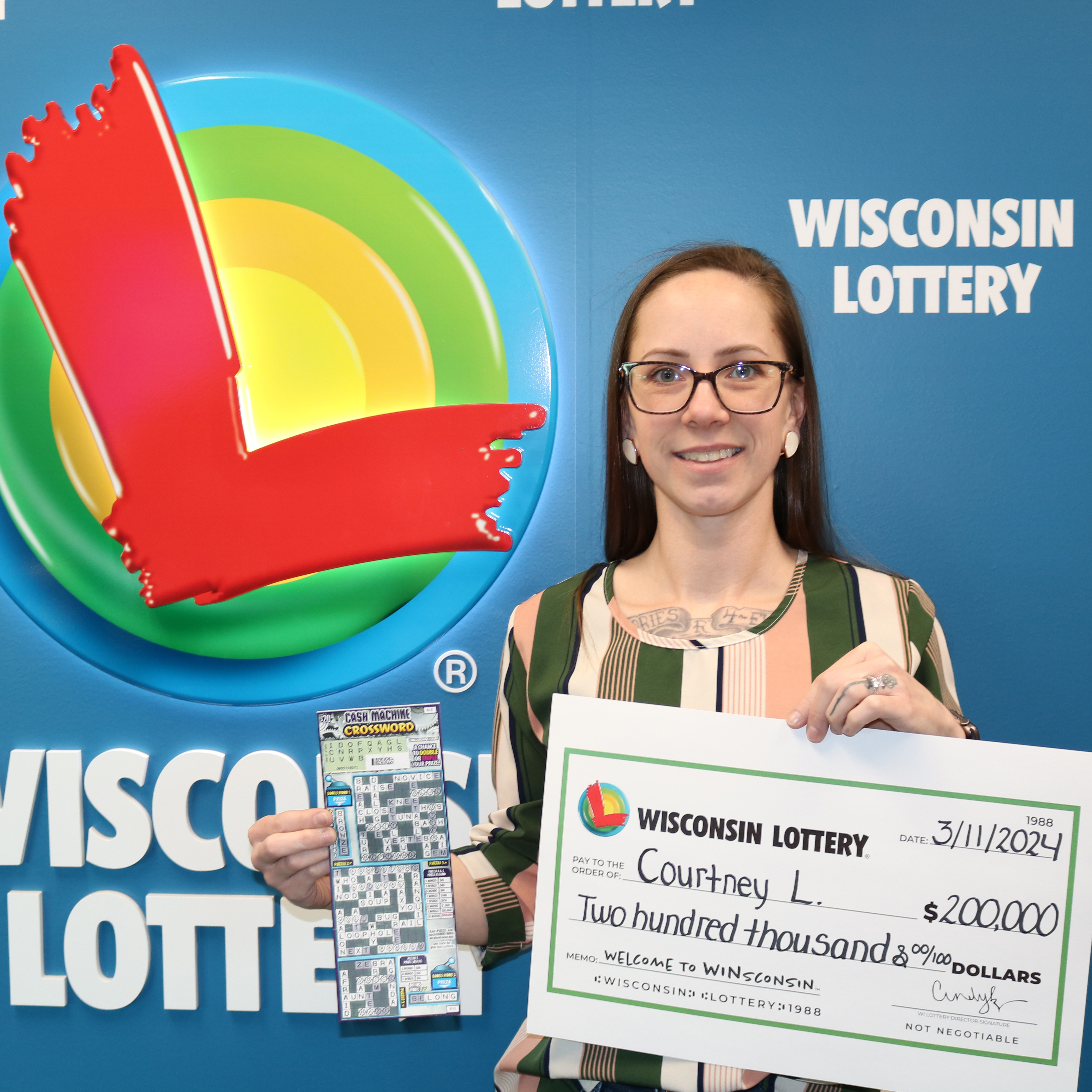 CASH MACHINE CROSSWORD Winner - COURTNEY L