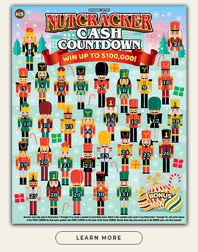Wisconsin scratch game Snowy town of 24 nutcrackers
