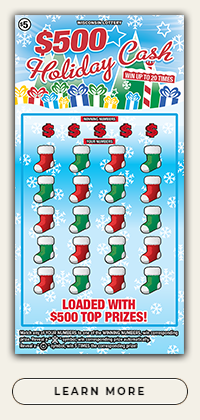 $500 Holiday Cash WI Scratch Game