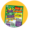 purple bags of money on green background with yellow sunburst and purple lettering on scratch game