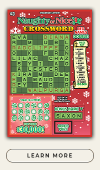 Naughty or Nice Crossword WI Scratch Game