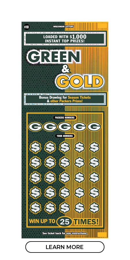 Packers Green and Gold ten-dollar ticket