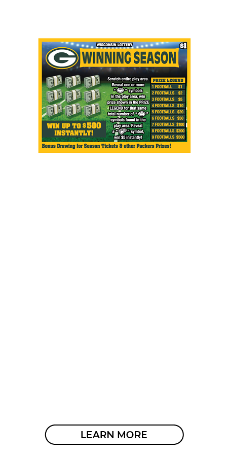 Winning Season Packers Dollar scratch ticket