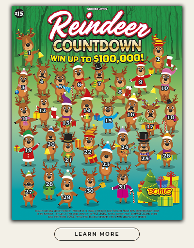 Reindeer Countdown WI Scratch Game