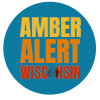 bold block lettering in yellow, orange and red on teal background spelling out Amber Alert 
