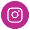 Instragram logo consisting of a magenta circle with white camera line art