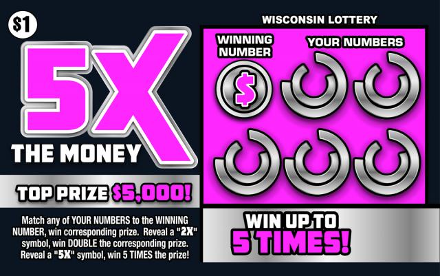 5 Times the Money Scratch Ticket WI-lottery-2148-scratch-game-5-Times-The-Money