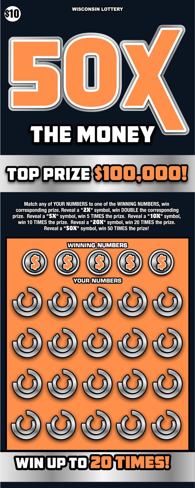 50 Times the Money Ticket WI-lottery-2151-scratch-game-50-Times-The-Money