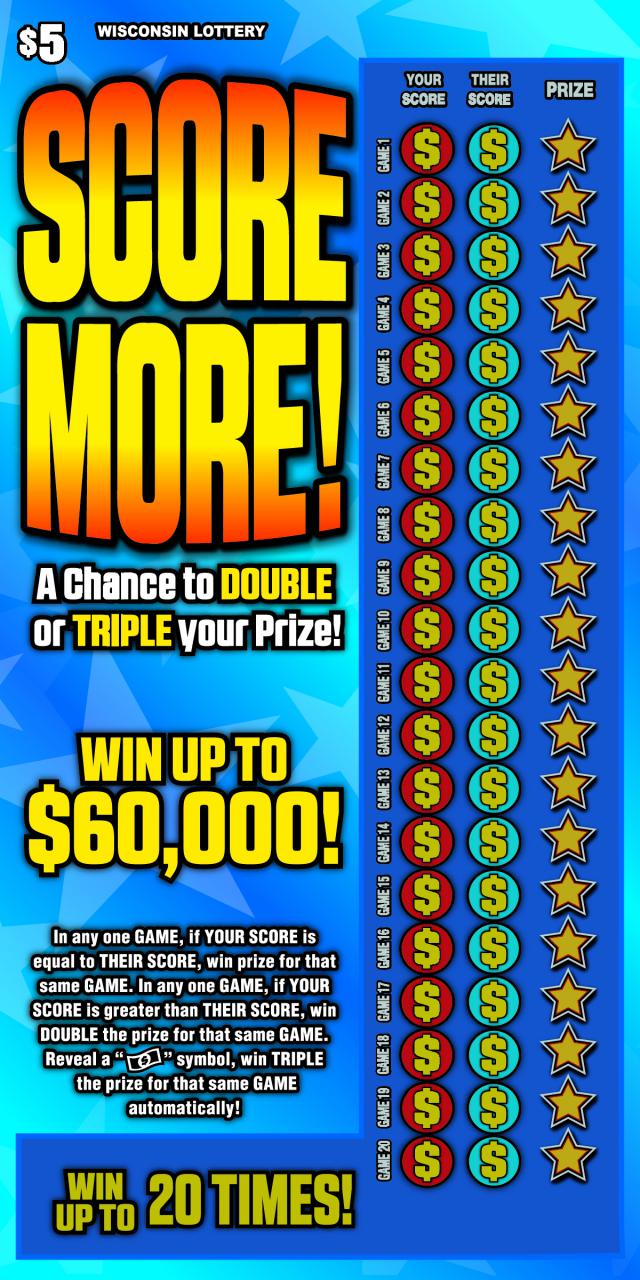 Score More Ticket WI-Lottery-2142-Scratch-Game-Score-More