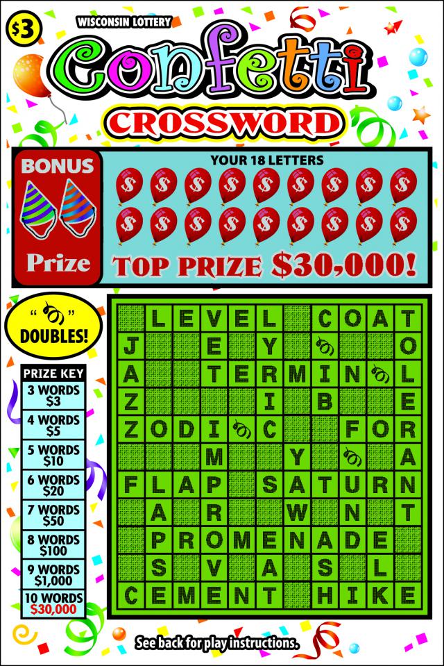 CONFETTI CROSSWORD (2176) Image of CONFETTI CROSSWORD (2176)