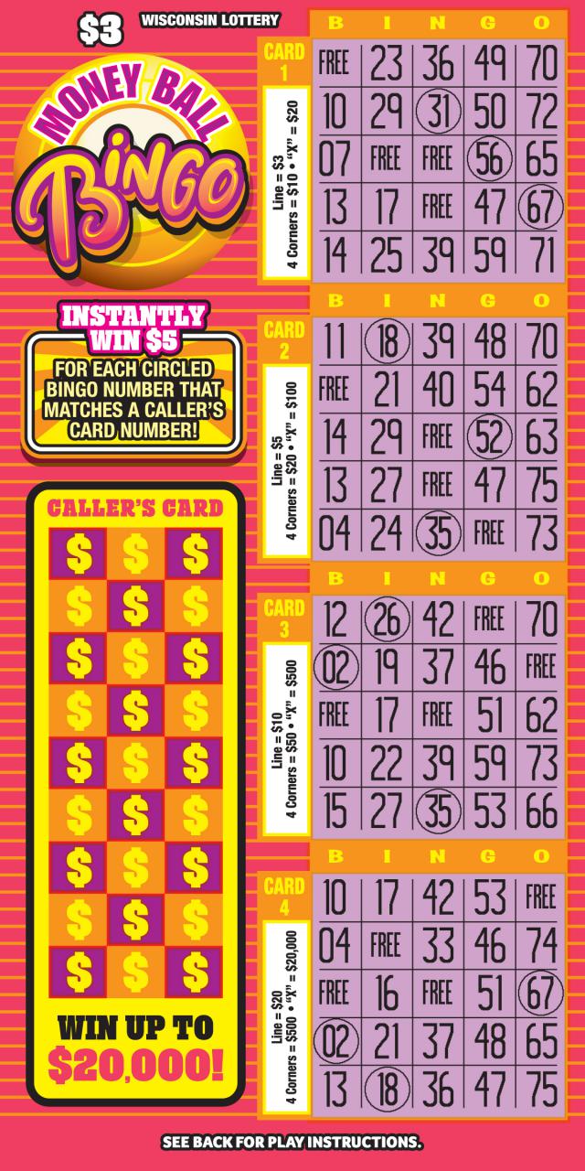 MONEY BALL BINGO (2181) Image of MONEY BALL BINGO (2181)