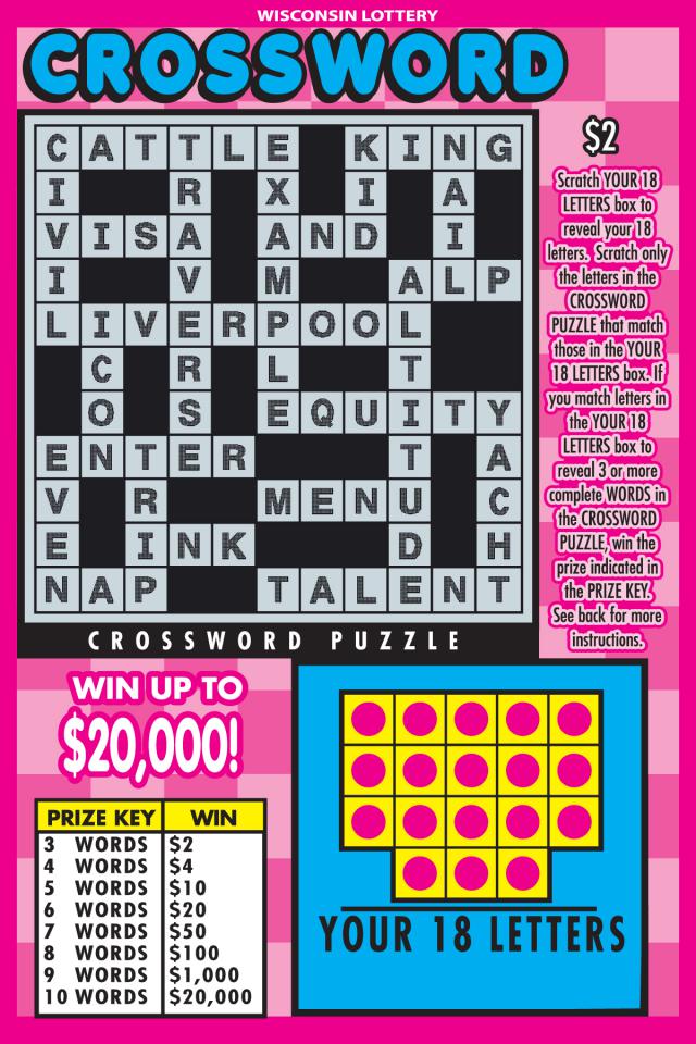 Crossword Ticket wi-lottery-2050-scratch-game-crossword