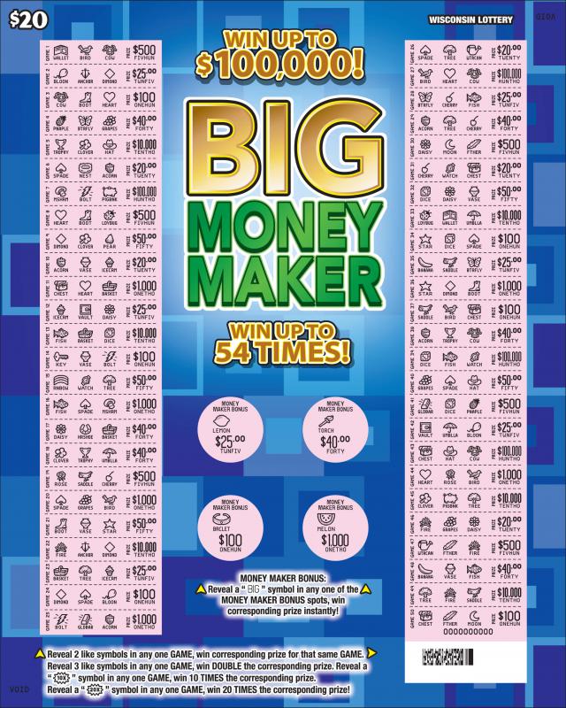 Big Money Maker Ticket Scratched WI-Lottery-2213-Scratch-Game-Big-Money-Maker-Scratched