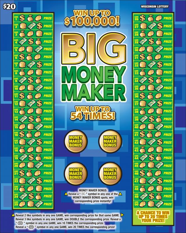 Big Money Maker Ticket WI-Lottery-2213-Scratch-Game-Big-Money-Maker