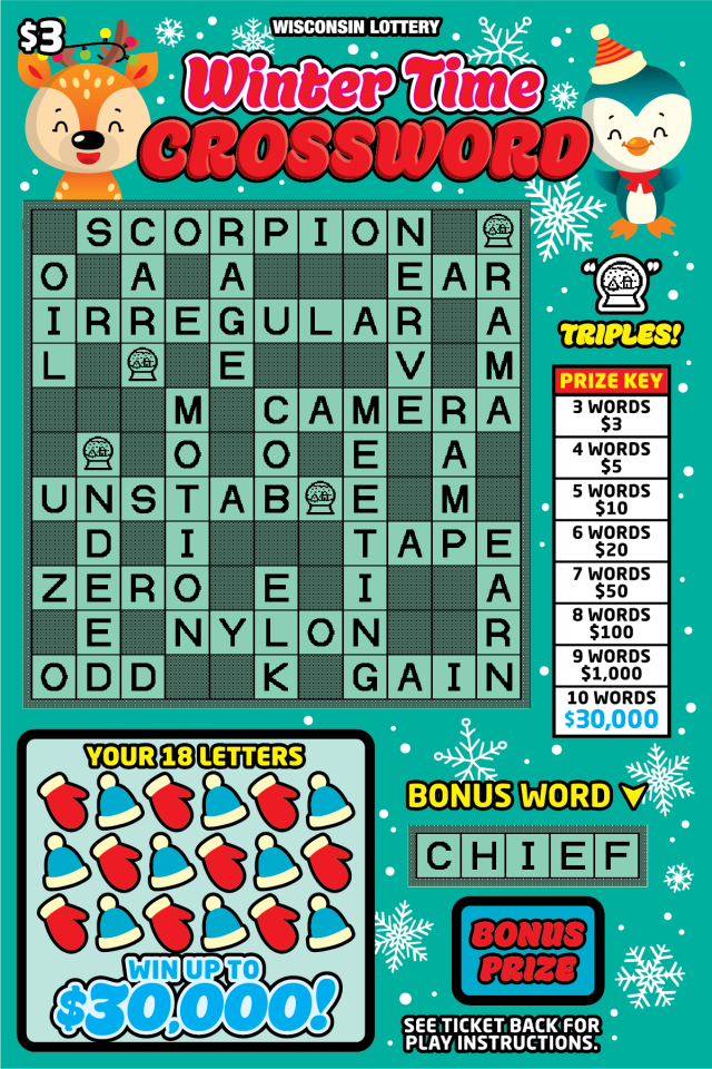 WINTER TIME CROSSWORD (2562) Image of WINTER TIME CROSSWORD (2562)