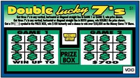 Double Lucky 7's Tripler instant scratch ticket from Wisconsin Lottery - unscratched Double Lucky 7's Tripler instant scratch ticket from Wisconsin Lottery - unscratched