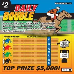 Daily Double instant scratch ticket from Wisconsin Lottery - unscratched