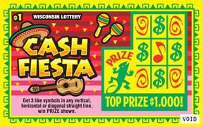 Cash Fiesta instant scratch ticket from Wisconsin Lottery - unscratched Cash Fiesta instant scratch ticket from Wisconsin Lottery - unscratched