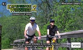 Experience Wisconsin Dodgeville Area instant scratch ticket from Wisconsin Lottery - unscratched Experience Wisconsin Dodgeville Area instant scratch ticket from Wisconsin Lottery - unscratched