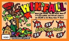 Winfall instant scratch ticket from Wisconsin Lottery - unscratched Winfall instant scratch ticket from Wisconsin Lottery - unscratched