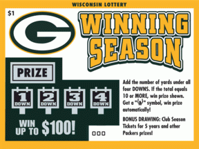 Winning Season instant scratch ticket from Wisconsin Lottery - unscratched Winning Season instant scratch ticket from Wisconsin Lottery - unscratched