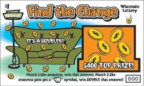 Find the Change instant scratch ticket from Wisconsin Lottery - unscratched Find the Change instant scratch ticket from Wisconsin Lottery - unscratched