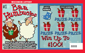 Sheep Series instant scratch ticket from Wisconsin Lottery - unscratched Sheep Series instant scratch ticket from Wisconsin Lottery - unscratched