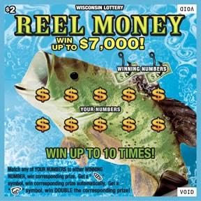 Reel Money instant scratch ticket from Wisconsin Lottery - unscratched Reel Money instant scratch ticket from Wisconsin Lottery - unscratched