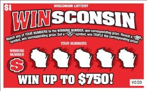 WINsconsin instant scratch ticket from Wisconsin Lottery - unscratched