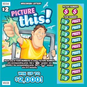 Picture This instant scratch ticket from Wisconsin Lottery - unscratched Picture This instant scratch ticket from Wisconsin Lottery - unscratched