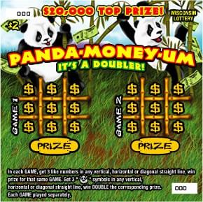 Panda Money Um instant scratch game Panda Money Um instant scratch ticket from Wisconsin Lottery - unscratched