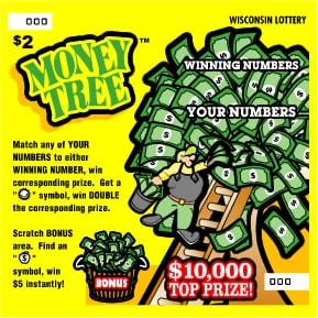 Money Tree instant scratch game Money Tree instant scratch ticket from Wisconsin Lottery - unscratched