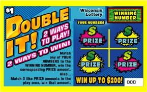 Double It instant scratch ticket from Wisconsin Lottery - unscratched