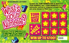 What's Your Number instant scratch ticket from Wisconsin Lottery - unscratched
