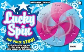 Lucky Spin instant scratch game Lucky Spin instant scratch ticket from Wisconsin Lottery - unscratched