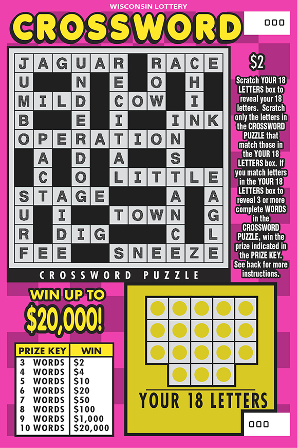 Wisconsin Scratch Game, Crossword.