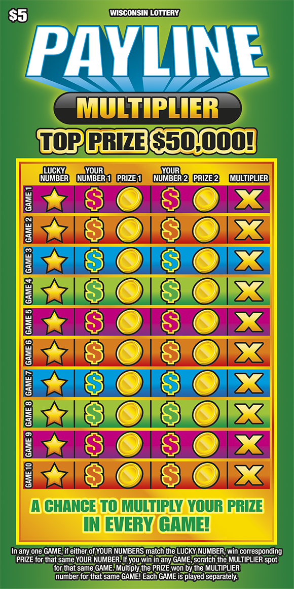 Payline Multiplier WI Scratch Game Wisconsin Scratch Game, Payline Multiplier.