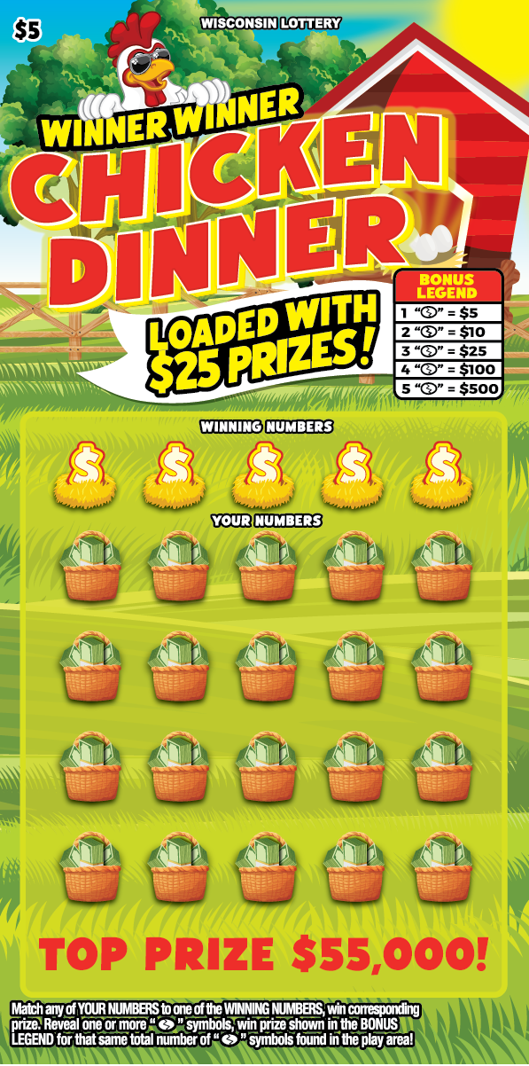 Winner Winner Chicken Dinner WI Scratch Game Wisconsin Scratch Game, Winner Winner Chicken Dinner.