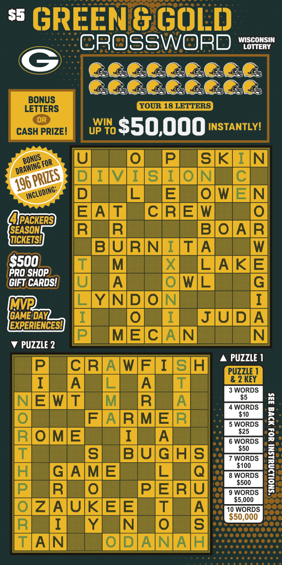 Image of GREEN & GOLD CROSSWORD (2780)