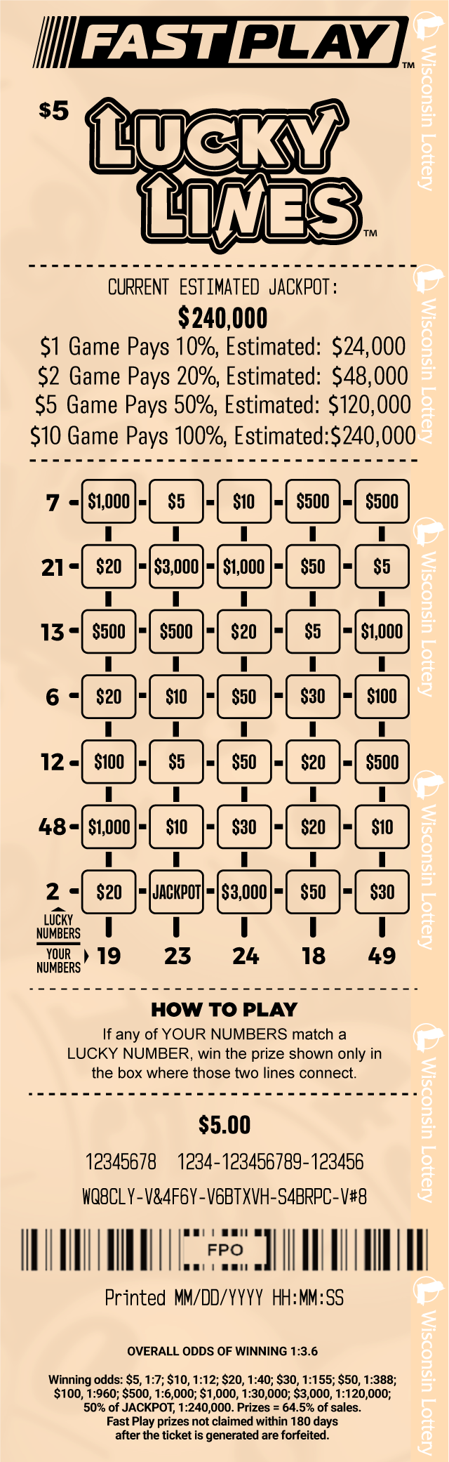 Fast Play Lucky Lines