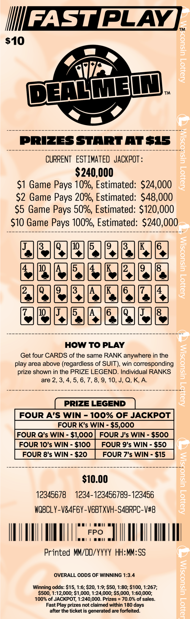 Fast Play Deal Me In