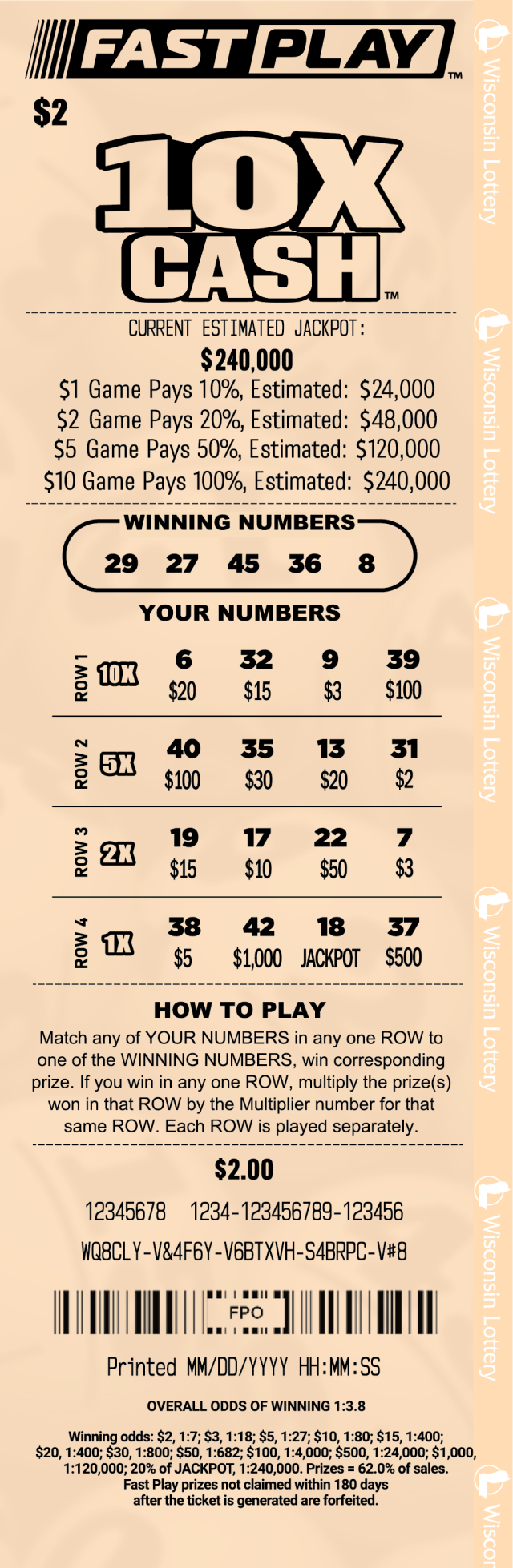 Fast Play 10X Cash