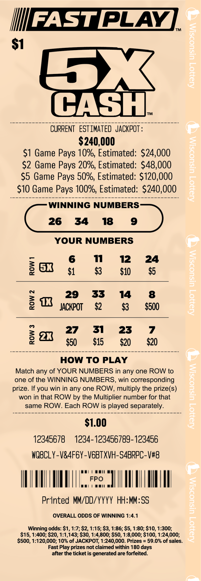 Fast Play 5X Cash